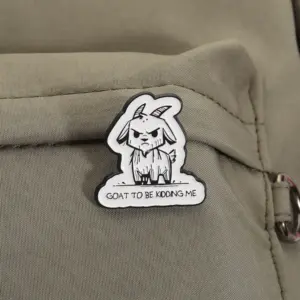 Playful Irritable Goat Brooch in Alloy 9 S21bdbda3acb44ef482027c4b011af324d