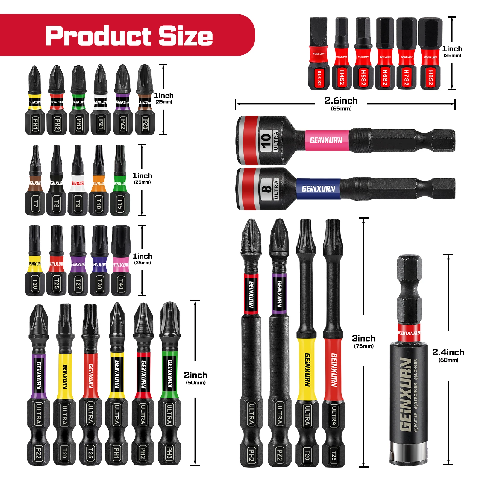 Impact Screwdriver Set with Magnetic Tips 2 Impact Screwdriver Set with Magnetic Tips - Image 2
