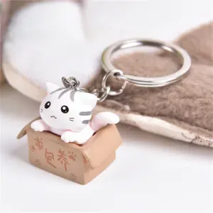 Colorful Cartoon Cat Keychain for Bags and Keys 19 S2206256950c045178ed5fa91498d6e19V