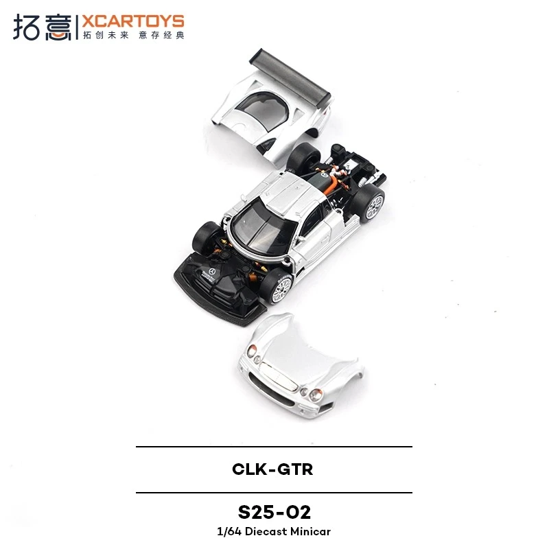 Silver CLK-GTR Diecast Model 1/64 Scale 4 Silver CLK-GTR Diecast Model 1/64 Scale - Image 4