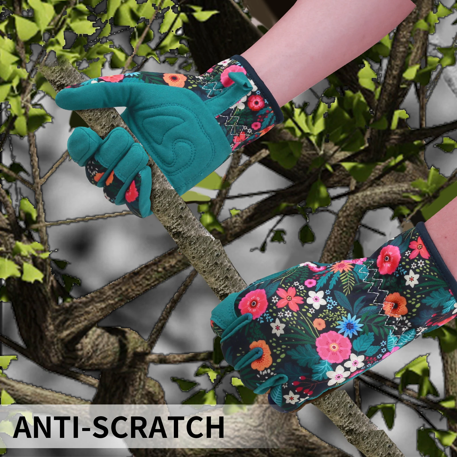 Vibrant Floral Gardening Gloves for Women 4 Vibrant Floral Gardening Gloves for Women - Image 4