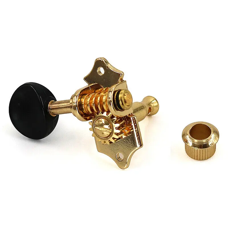 Elegant Gold and Black Ukulele Tuning Pegs Set 2 Elegant Gold and Black Ukulele Tuning Pegs Set - Image 2