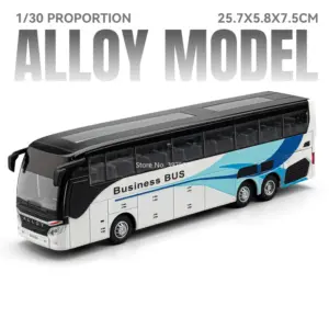 1:30 Alloy Diecast Shuttle Bus Model in Gold, White, Blue 17 S227c1a49ddc64655ac768eb9051dcf52u