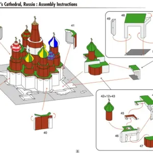 Colorful 3D Saint Basil's Paper Model Kit 9 S227f9ffd22604529b75c5453eb74d70eS
