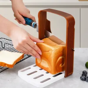 Foldable Bread Slicer with Adjustable Thickness 8 S2289bbfbfc89400bb2e216f891f41910n