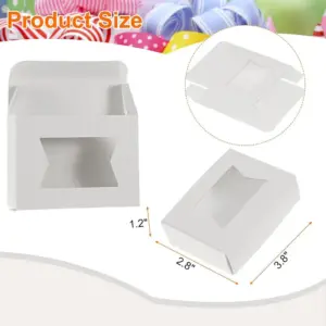 Mini Kraft Gift Boxes with Windows Set 12 S228baadc65b8442ca96562ac1f7eb0c96