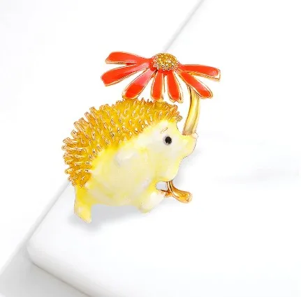 Whimsical Chamomile Hedgehog Brooch 7 Whimsical Chamomile Hedgehog Brooch - Image 7
