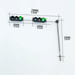 HO Scale Miniature Traffic Signal Light with LED Indicators 13 S2360040262e64fa3ba019bc22f24f064n