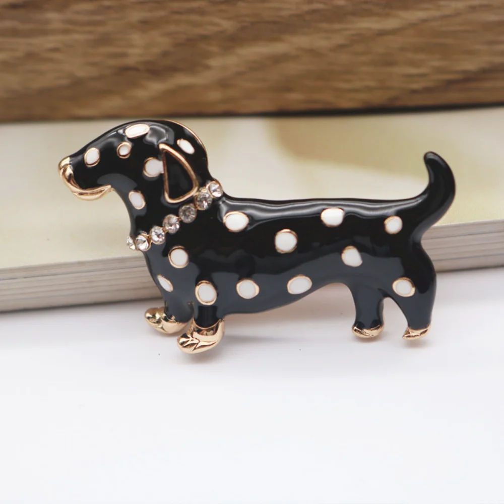 Spotted Puppy Enamel Brooch for Jackets 3 Spotted Puppy Enamel Brooch for Jackets - Image 3