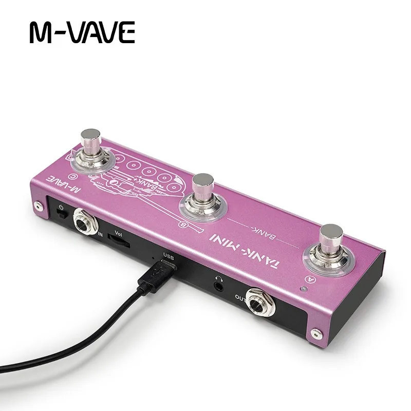 Pink M-VAVE Tank Mini Guitar Pedal 3 Pink M-VAVE Tank Mini Guitar Pedal - Image 3