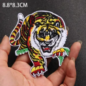 Embroidered Tiger and Wolf Head Patches Set 17 S23b5e734349a45c889cb9ec2c26457daM