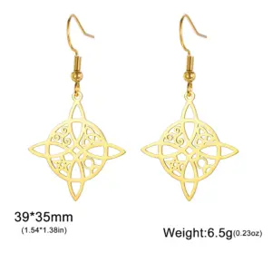 Vintage Stainless Steel Drop Earrings with Skeleton Pattern 15 S23fce1dce96d48b2b730cb94b832d915f