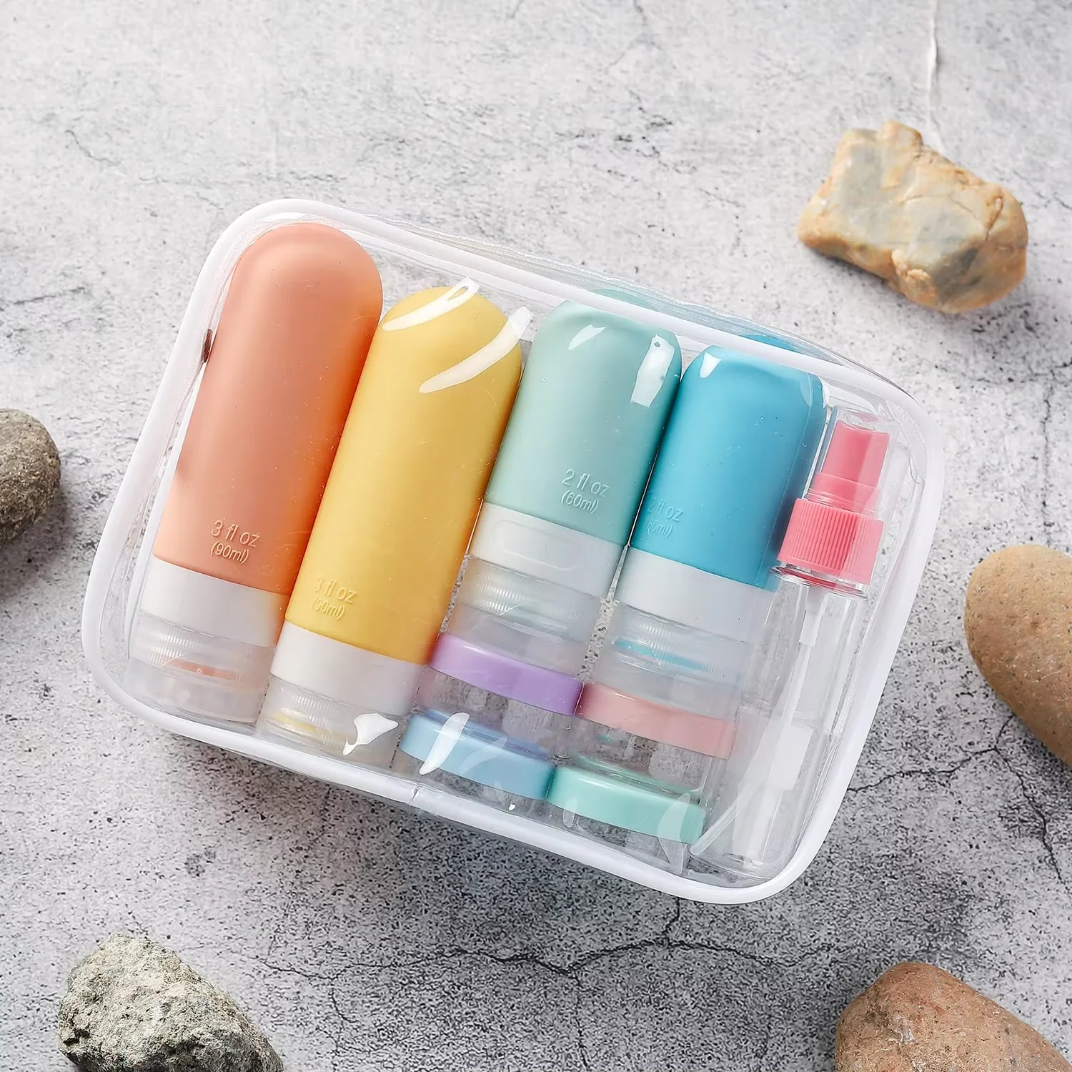 16-Pack Silicone Travel Bottle Set with Case 5 16-Pack Silicone Travel Bottle Set with Case - Image 5