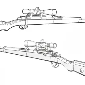 German 98K Sniper Paper Model 120cm 9 S2428189e75e4458284bb9b6d0880d1d5X
