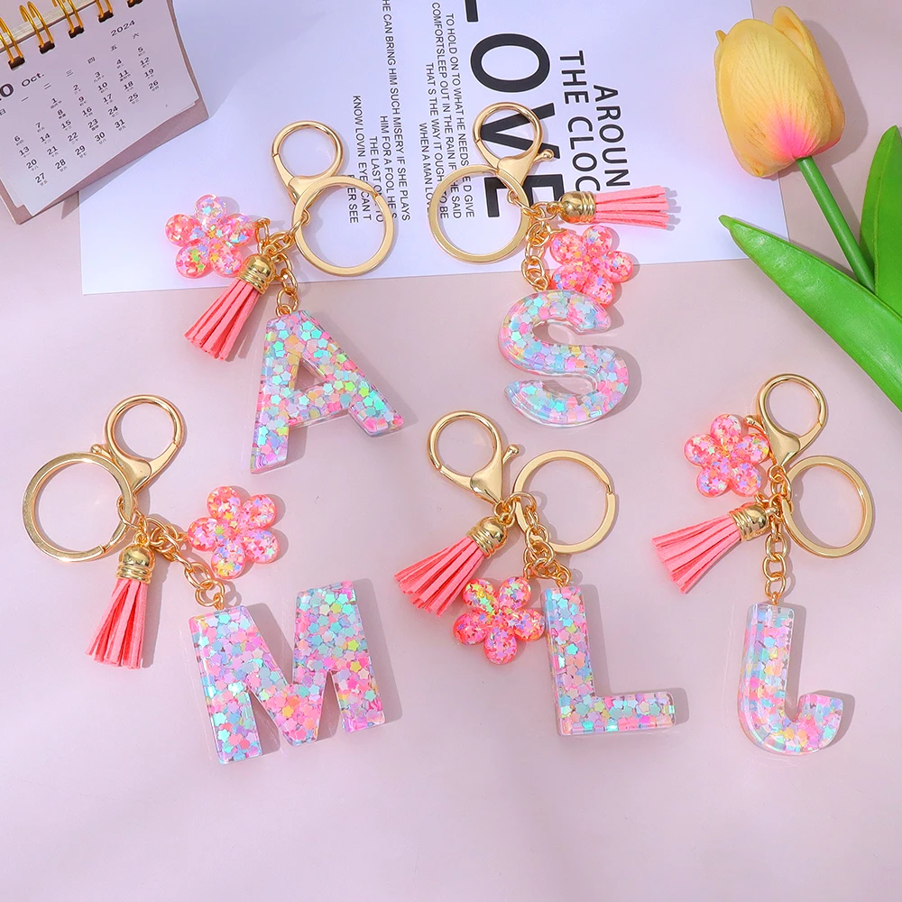 Holographic Initial Keychain for Women 6 Holographic Initial Keychain for Women - Image 6