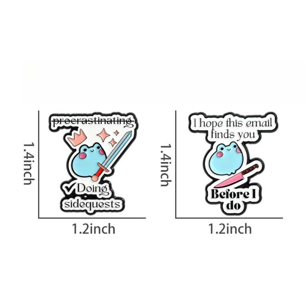 Playful Blue Frog Brooch for Accessories 2 Playful Blue Frog Brooch for Accessories - Image 2