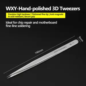 3D Stainless Steel Fine-Tip Micro Tweezers 140mm 7 S24815d1cb4f846ae849ffab2d9b83657r
