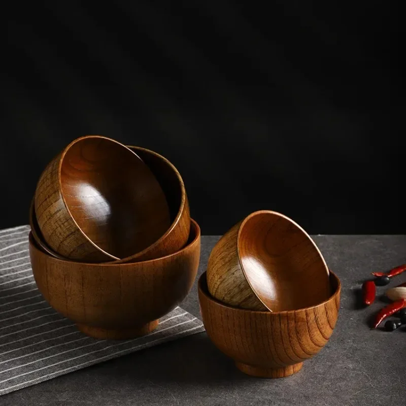 Japanese-Style Wooden Bowls Collection 3 Japanese-Style Wooden Bowls Collection - Image 3