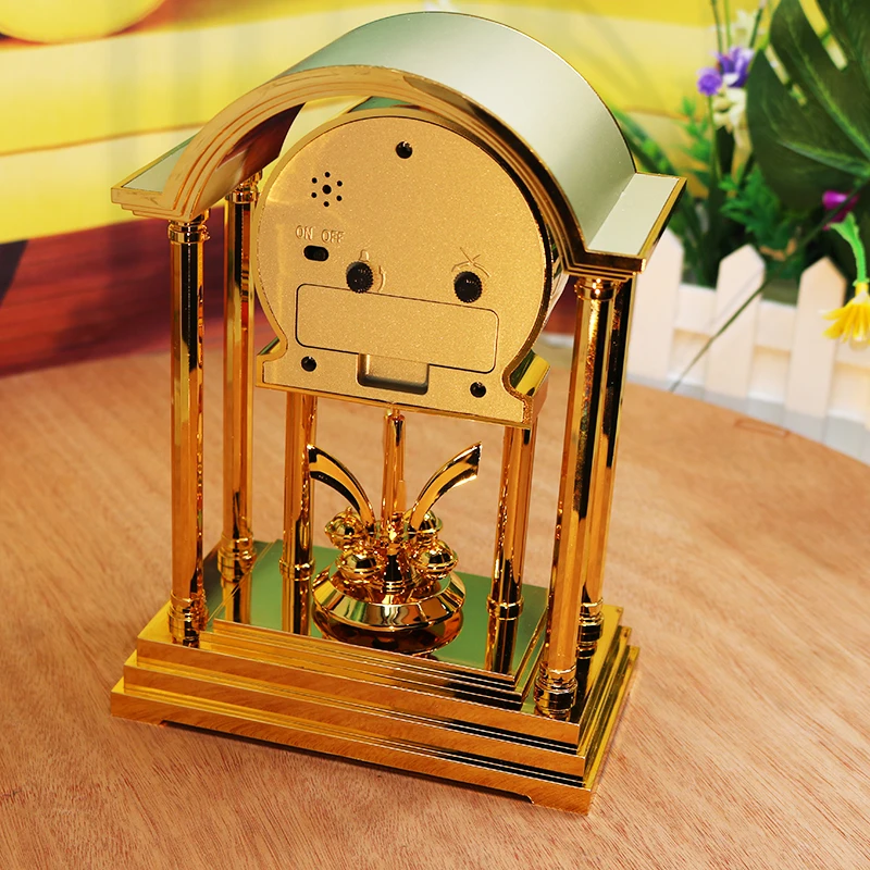 Vintage Gold-Inspired Table Clock for Desks 6 Vintage Gold-Inspired Table Clock for Desks - Image 6