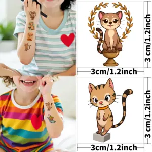 Colorful Cartoon Animal Temporary Tattoos Set 9 S25102da642f54e20b6ab896ed0d5d469z