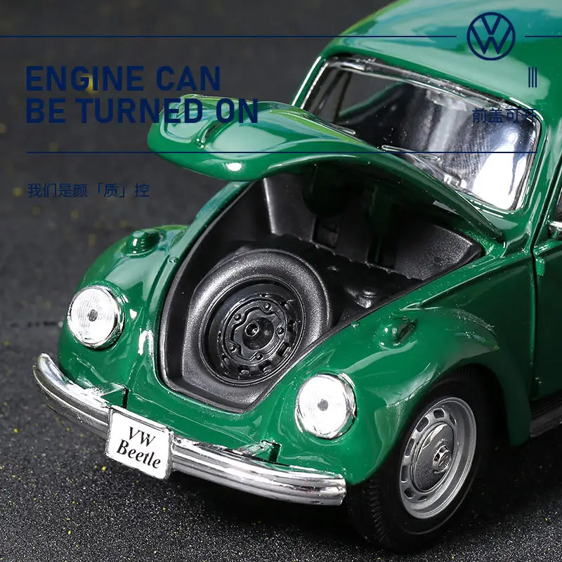 Maisto 1:24 Green Beetle Diecast Model 4 Maisto 1:24 Green Beetle Diecast Model - Image 4