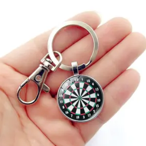 Vintage Dart Target Keychain Zinc Alloy Gold Finish 9 S25a0e404a25842249b5a5276e869256fm