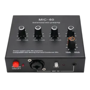 Professional Microphone Preamp with 60dB Gain 10 S25b6115c40454aa8bc3b1fa16d4c4ba3r