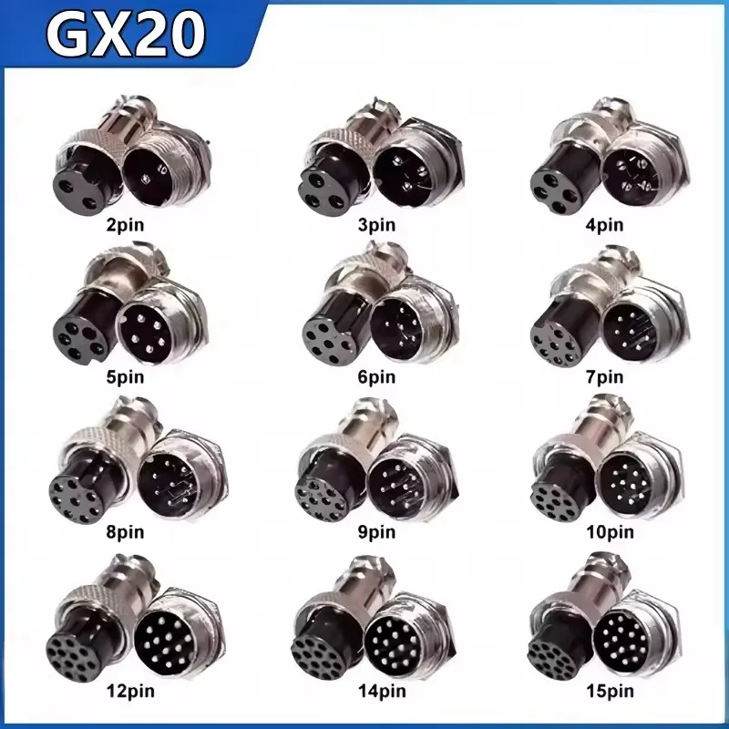 Waterproof GX Circular Connector Set with 2-15 Pins 4 Waterproof GX Circular Connector Set with 2-15 Pins - Image 4
