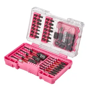 Pink 45-Piece Impact Screwdriver Bit Set