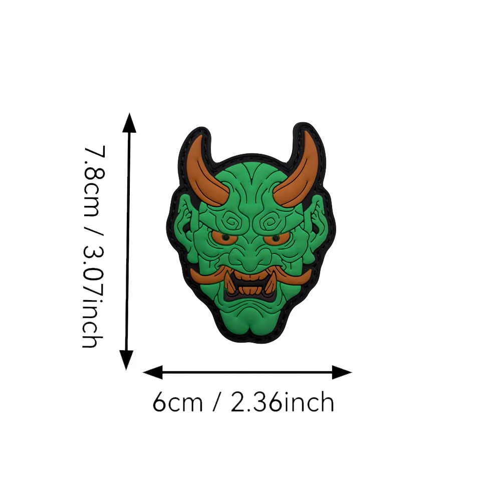 Japanese Hannya Mask Night Glow PVC Patch 8 Japanese Hannya Mask Night Glow PVC Patch - Image 8