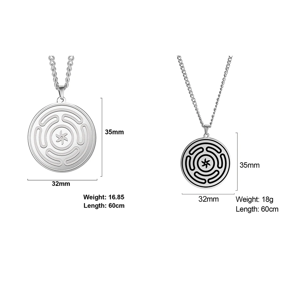 Hecate Wheel Strophalos Stainless Steel Necklace 6 Hecate Wheel Strophalos Stainless Steel Necklace - Image 6
