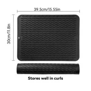 Silicone Drying Mat 20"x16" with Ripple Pattern 13 S266b5ba784604eaa932940b0e1de18aaG