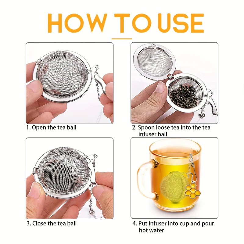 Stainless Steel Tea Infuser Sphere Set 5 Stainless Steel Tea Infuser Sphere Set - Image 5