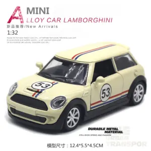 Blue 1:32 Scale Mini Cooper Diecast Model 11 S26aea360f2404d9793e7e5a011869161k