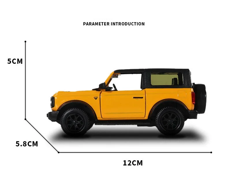 Ford Bronco 1:36 Alloy Diecast Model with Sound 6 Ford Bronco 1:36 Alloy Diecast Model with Sound - Image 6