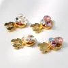 Colored Diamond Pearl Cufflink Set in Gold