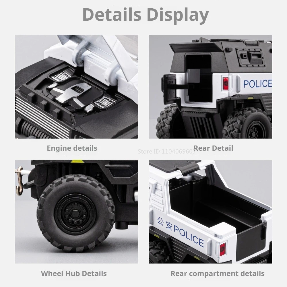 1:32 Scale Conqueror Police Car Model 3 1:32 Scale Conqueror Police Car Model - Image 3