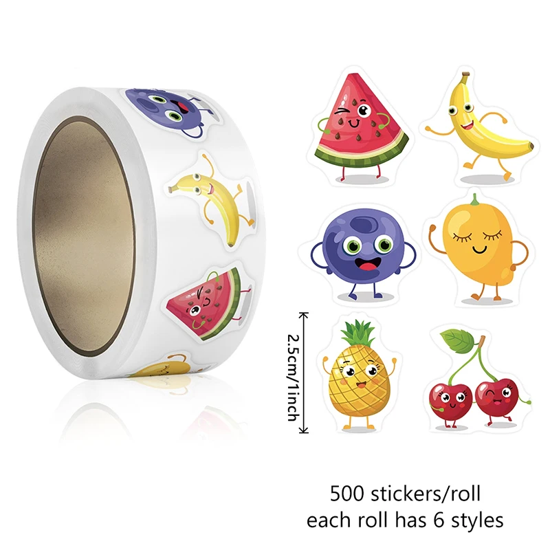 Colorful Cartoon Fruit Stickers Set of 500 7 Colorful Cartoon Fruit Stickers Set of 500 - Image 7