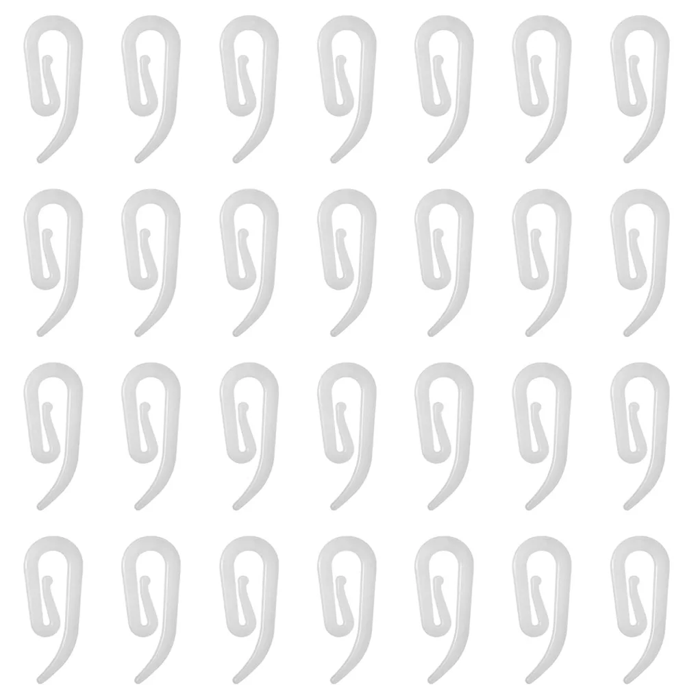 White Plastic Curtain Hooks Set (50/100/200) 7 White Plastic Curtain Hooks Set (50/100/200) - Image 7