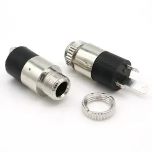 5-Pack 3.5mm Cylindrical Stereo Female Sockets