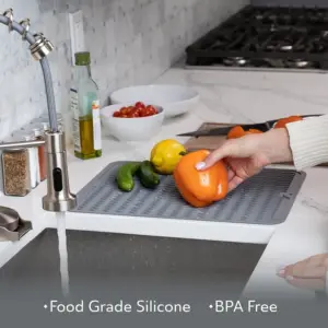 Silicone Drying Mat 20"x16" with Ripple Pattern 10 S27ab9f7103464b96a0163fcfd6b9342bm