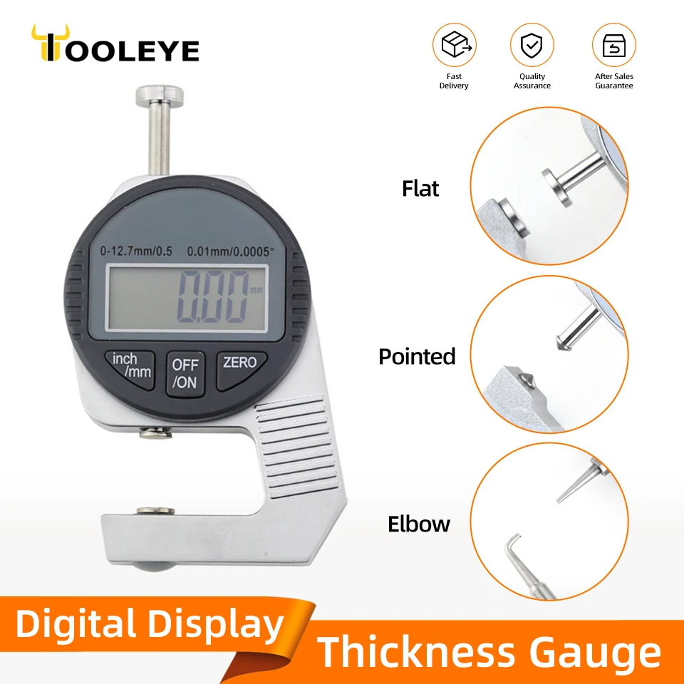 Digital Thickness Gauge 0-12.7mm with LCD Display 1 Digital Thickness Gauge 0-12.7mm with LCD Display