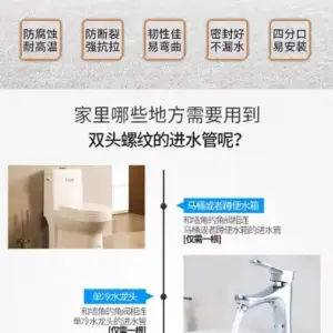 Durable Stainless Steel Braided Water Hose 12 S281ff2f9ae8b4f18a18e8930e500c3dej