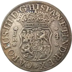 Antique-Style 1769 Bolivia 4 Reales Coin Replica