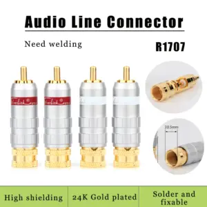 Gold-Plated RCA Connectors with Lotus Head Design 11 S289cca29dc6145a0a914244c35675b55T