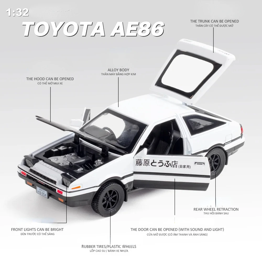 1:32 Toyota AE86 Diecast Model for Collectors 2 1:32 Toyota AE86 Diecast Model for Collectors - Image 2