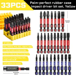 Impact Screwdriver Bits Set 33-Piece High-Hardness S2 Steel 15 S28f9850463864b85a1bcb42652f3a7da1