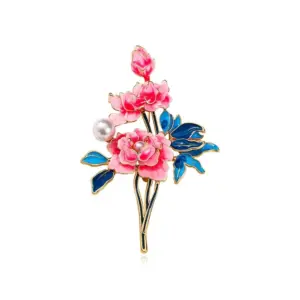 Elegant Enamel Peony Flower Brooch for Women 13 S28fe210fa2874ffeb48a0d318b7f809bi