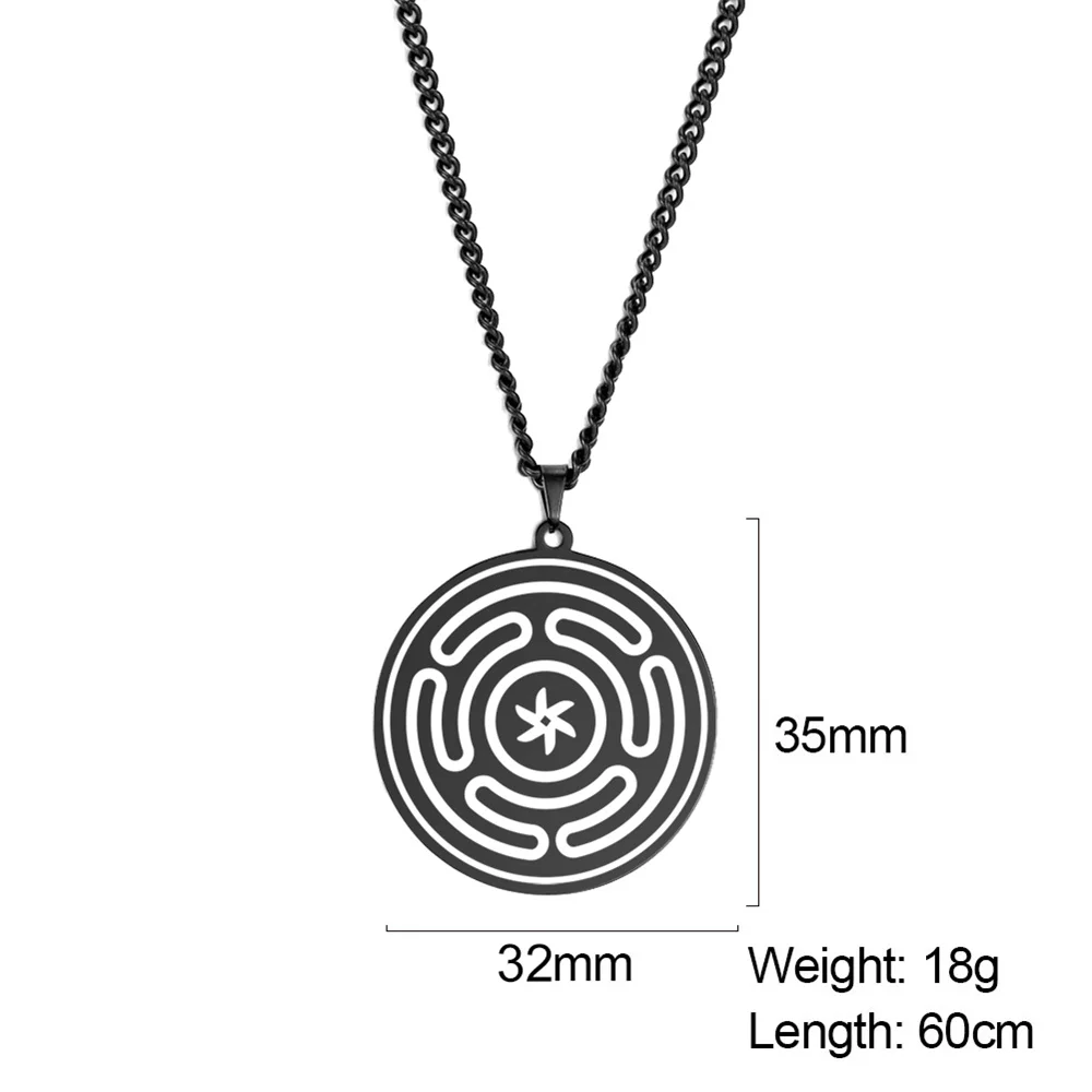 Hecate Wheel Strophalos Stainless Steel Necklace 8 Hecate Wheel Strophalos Stainless Steel Necklace - Image 8