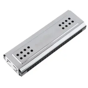 Double-Sided Silver-Body 24-Hole Harmonica with C & G Keys 7 S2979e8bc2f0a4bff99f8223d5973de467